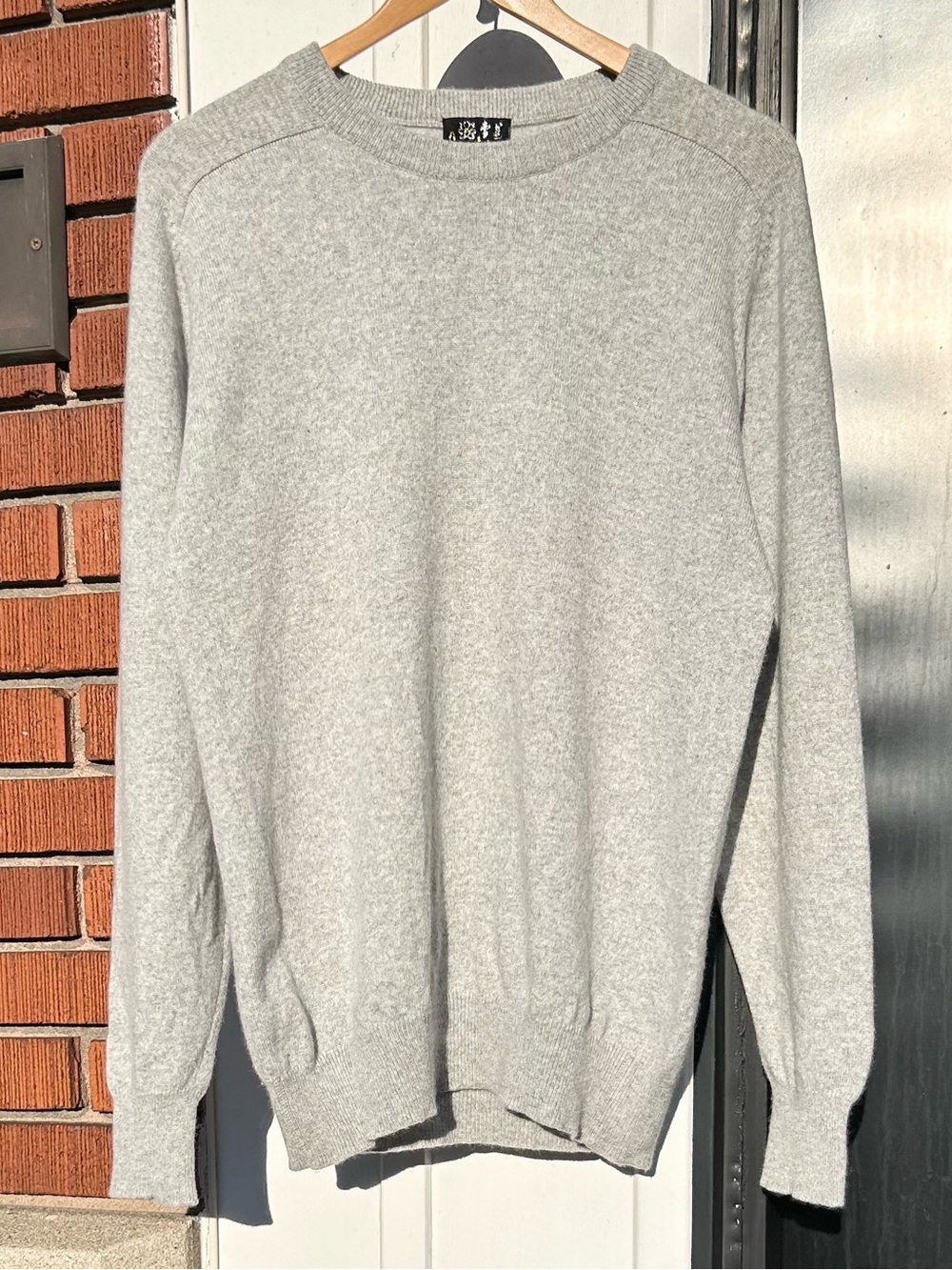 Vintage 90s Y2K Cashmere heather grey sweater sweatshirt crewneck Snowlotus